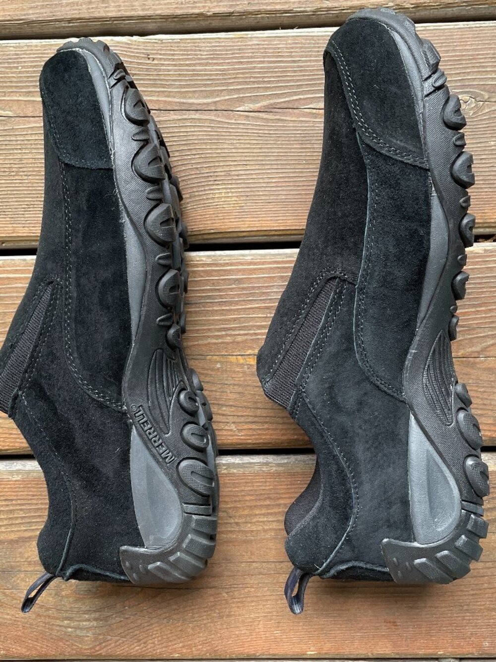 EUC Merrell Black Suede Leather Performance Jungle Mocs in Men's 12 - Picture 4 of 11